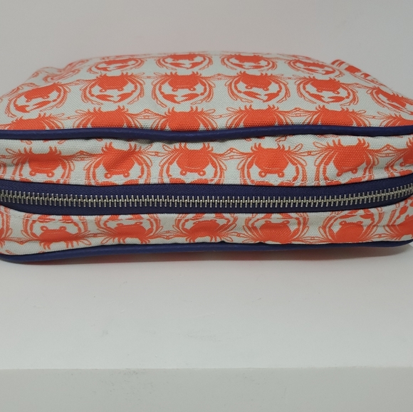 Large Cosmetic Makeup Cosmetic Bag Nautical Crabs - Picture 3 of 6